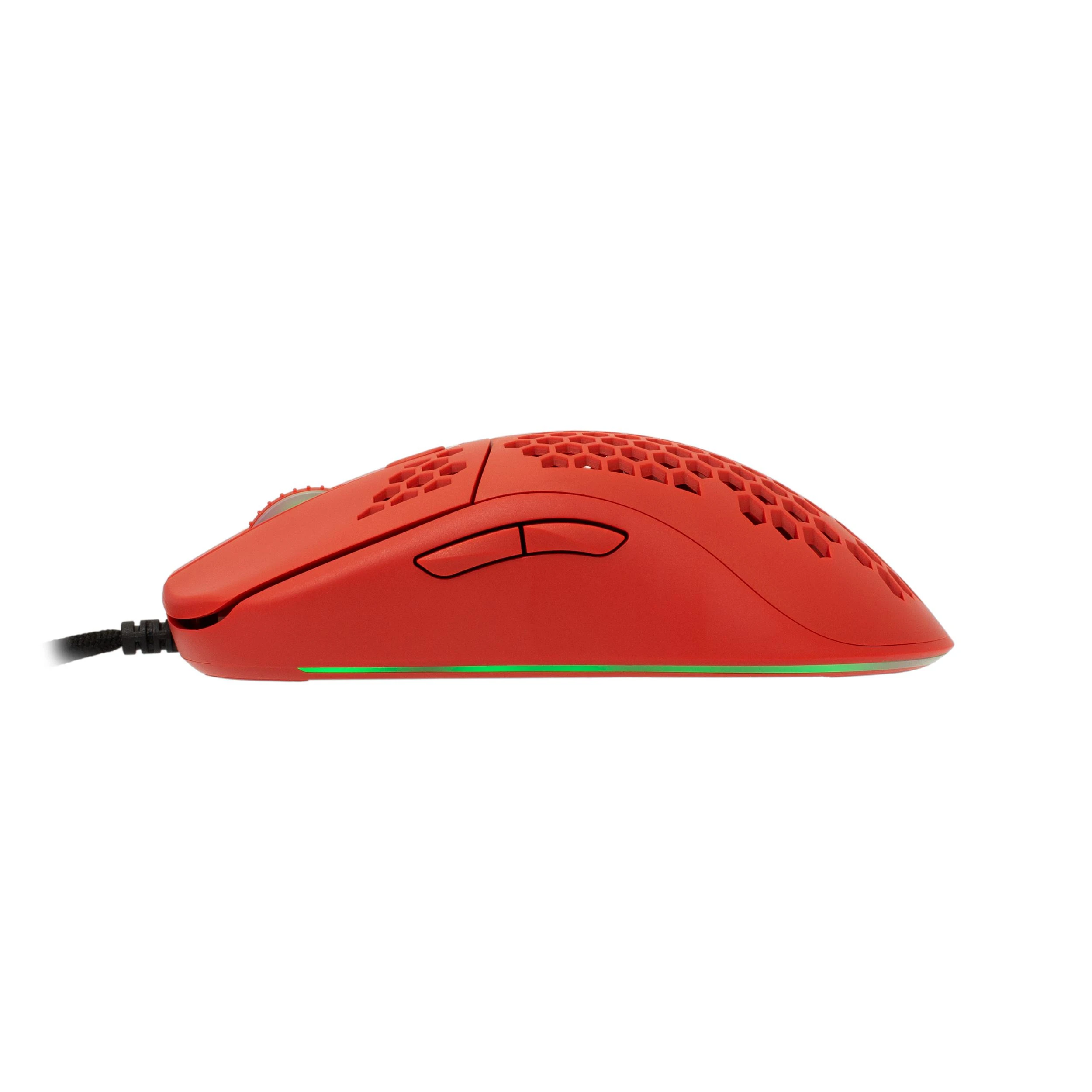 Itin lengva žaidimų pelė White Shark Galahad Red, 72g