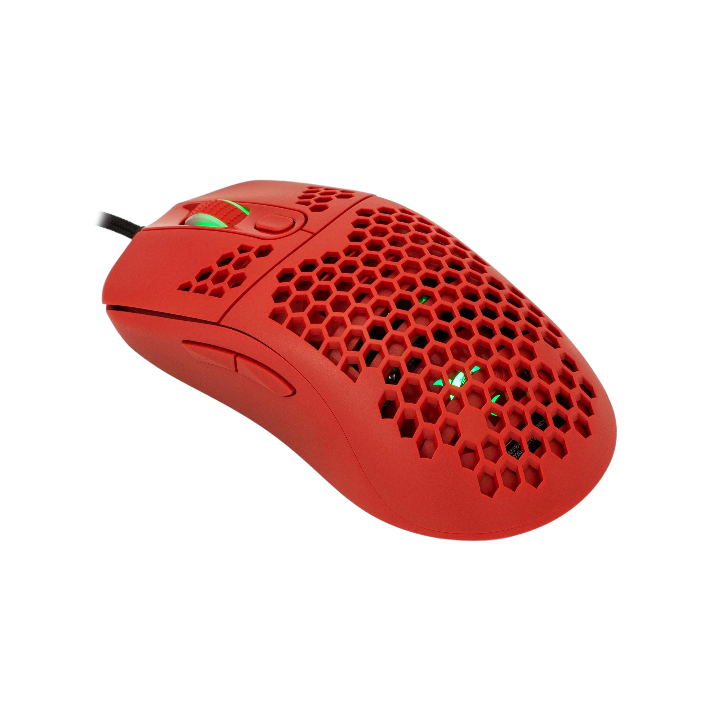Itin lengva žaidimų pelė White Shark Galahad Red, 72g