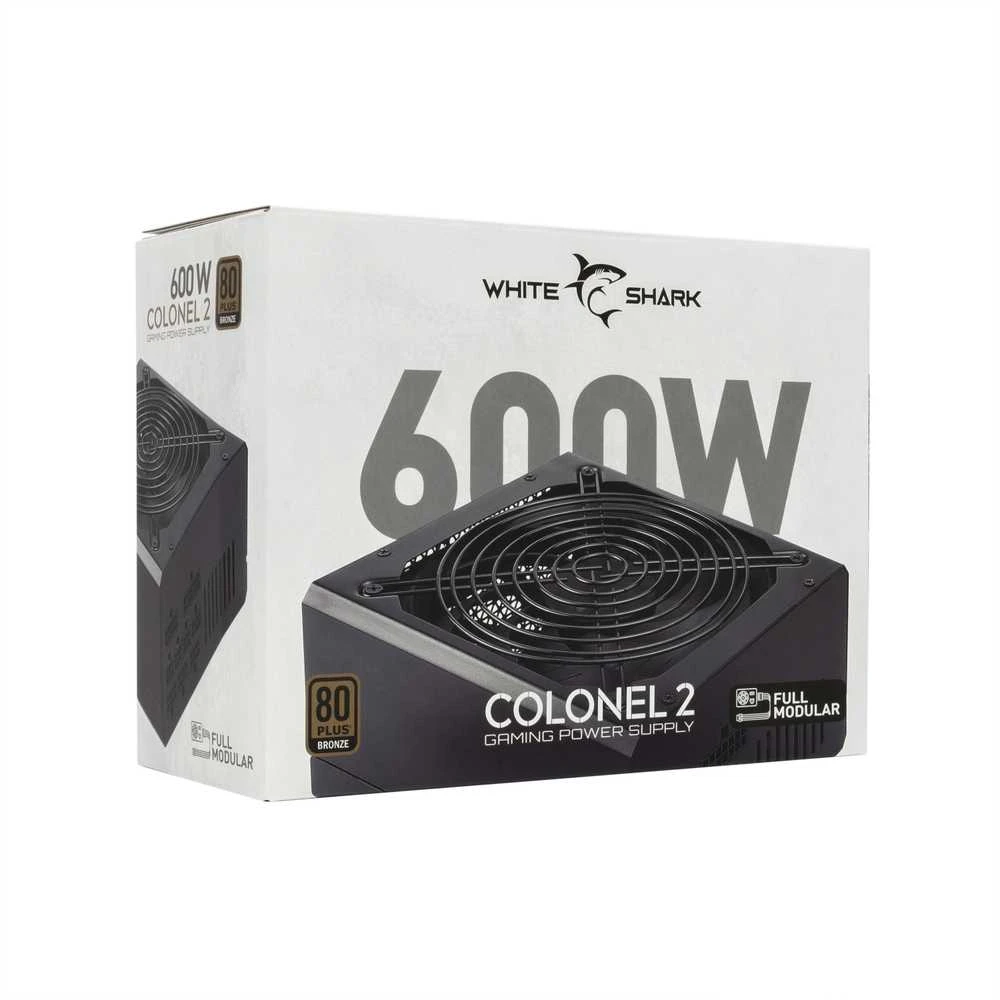 White Shark Baltasis ryklys Baltas ryklys GPSU-B600S pulkininkas-2 600W 80+ bronzos pilnas modulis