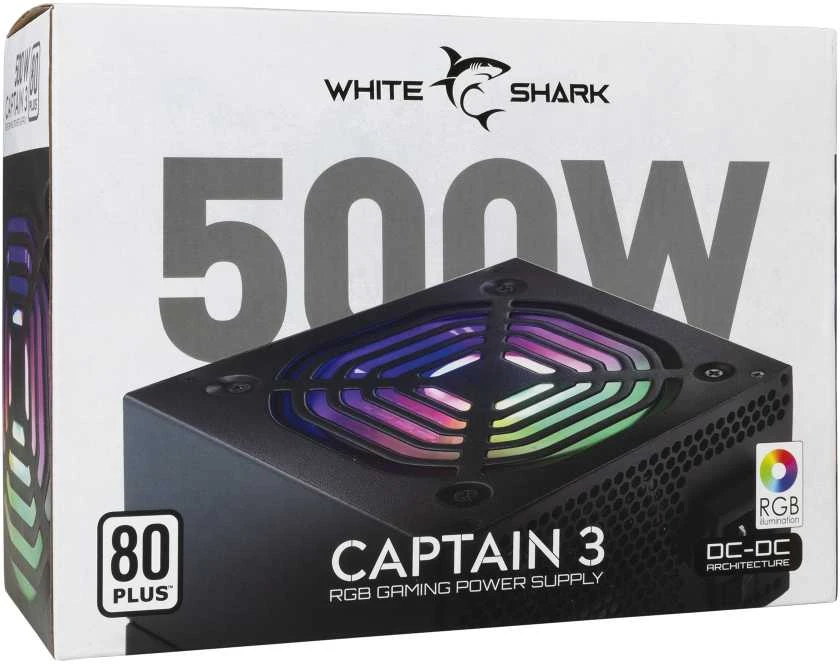 White shark Baltas Shark Baltas Shark GPSU-W500F Captain 3 500W 80+ RGB
