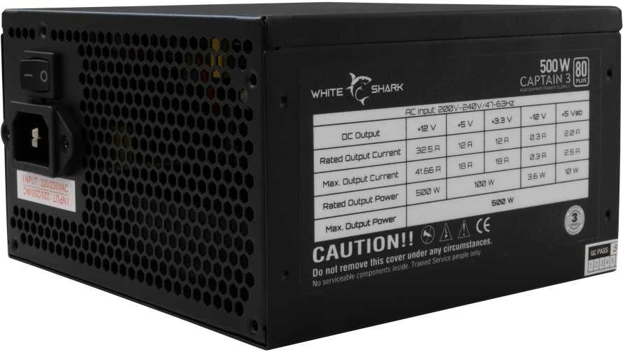 White shark Baltas Shark Baltas Shark GPSU-W500F Captain 3 500W 80+ RGB