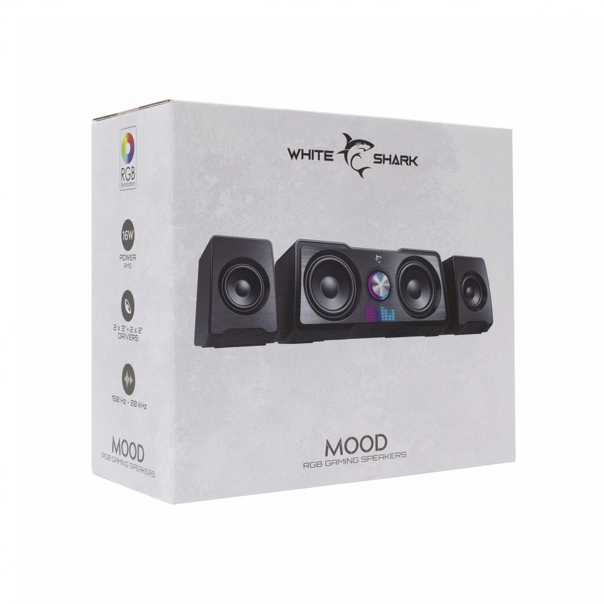 Kolonėlės White Shark GSP-968 Mood RGB Gaming 2.2 black