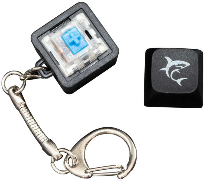 White Shark Baltas Shark KEYCHAIN Promo Juodas Mechanical Switches
