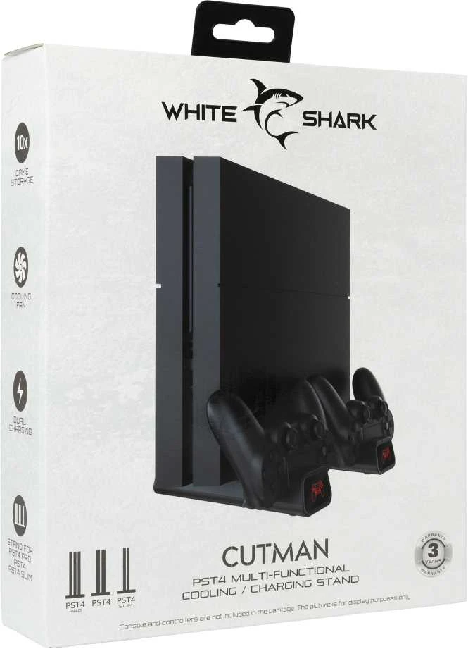 White Shark Baltas Shark Baltas Shark CUTMAN PS4-19076 PS4 Cooling Pad + 2 Charging Dock