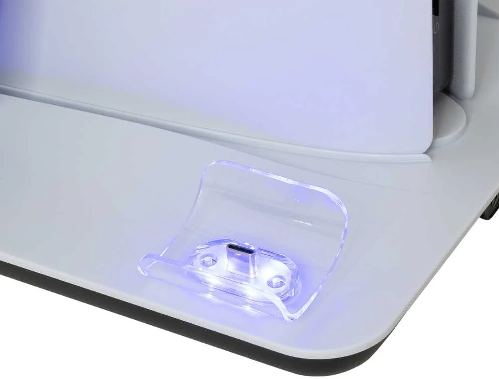 White shark „Baltas Shark Baltas Shark PS5-05102V2 Guard-2 PS5“ aušinimo kilimėlis, įkrovimo stotelė