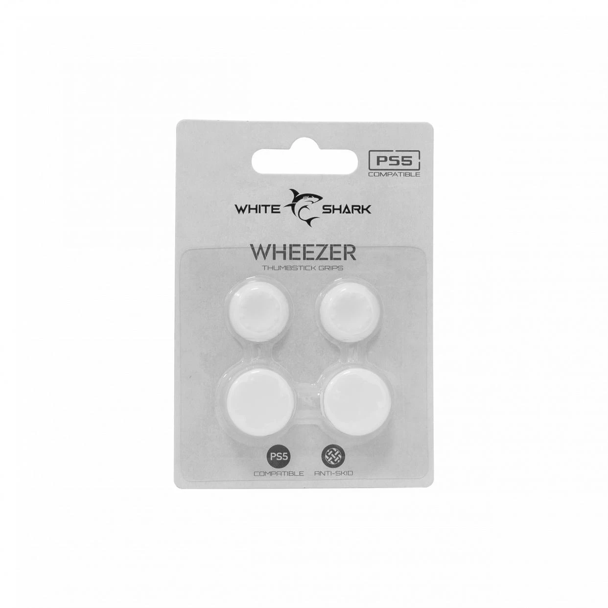 White Shark Wheezer White, PS5 sillicone thumb grips