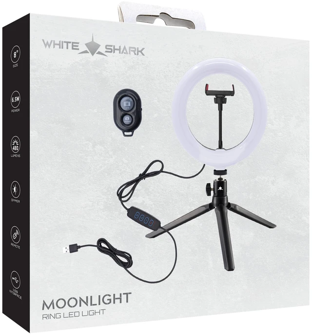 White Shark Baltas Shark RL-08 MOONLIGHT-2 Ring LED Light 21cm