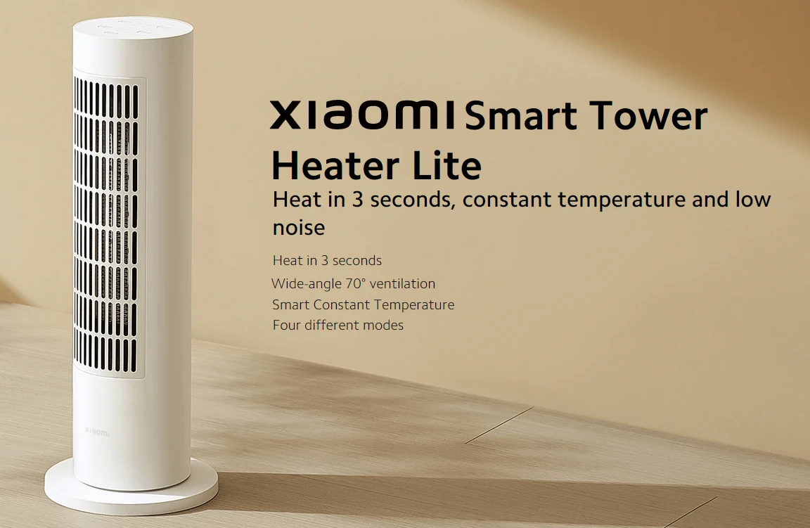 Šildytuvas Xiaomi Smart Tower Heater Lite BHR6101EU, Baltos spalvos
