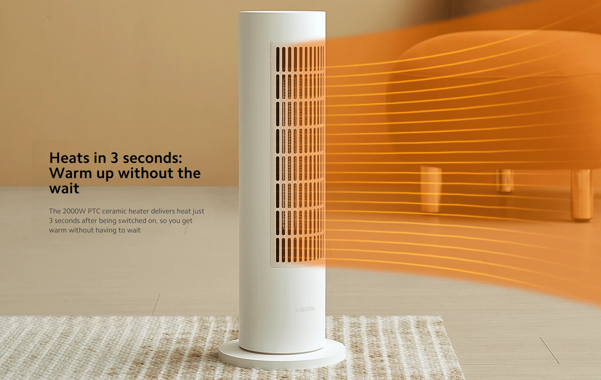 Šildytuvas Xiaomi Smart Tower Heater Lite BHR6101EU, Baltos spalvos