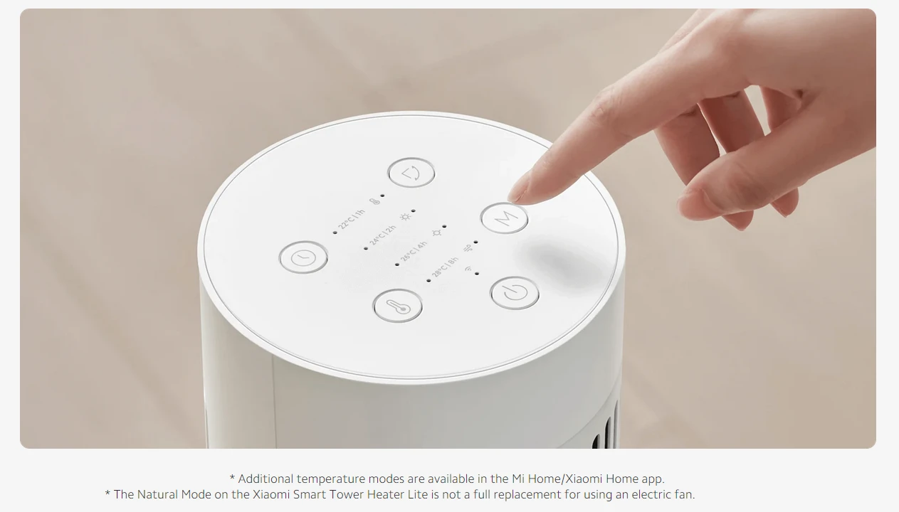 Šildytuvas Xiaomi Smart Tower Heater Lite BHR6101EU, Baltos spalvos