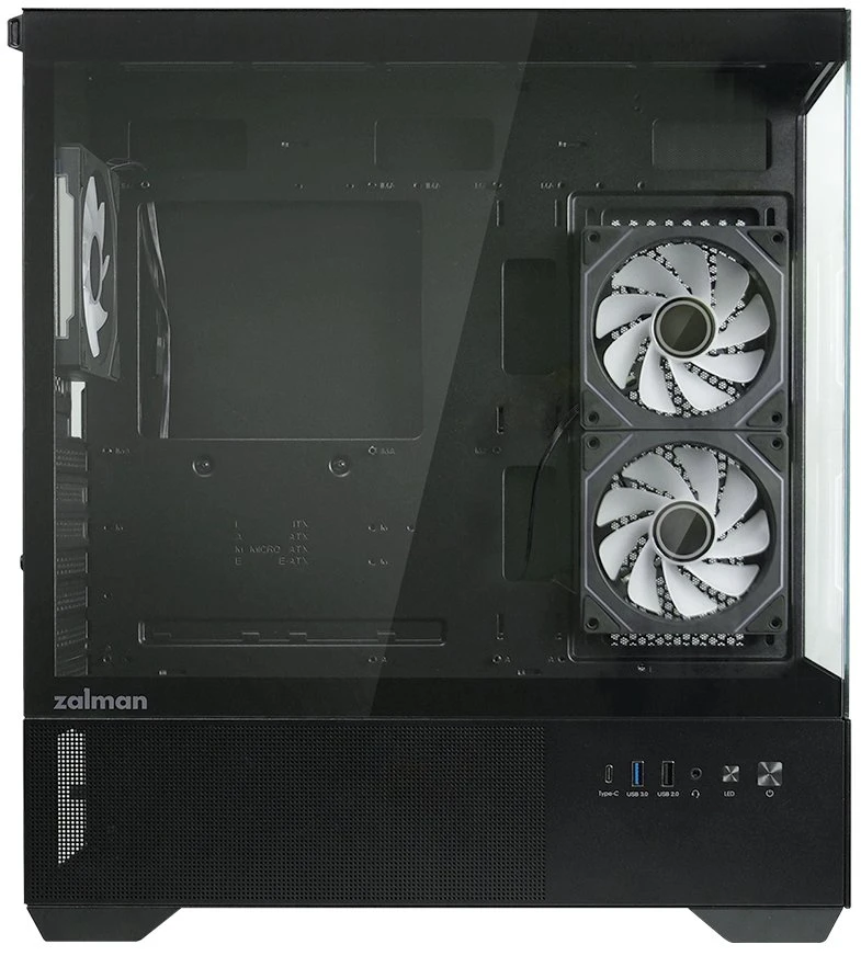 Zalman CHRONIX V2, ATX Mid Tower PC Case, 3 x 120mm ARGB Fans, Juodas