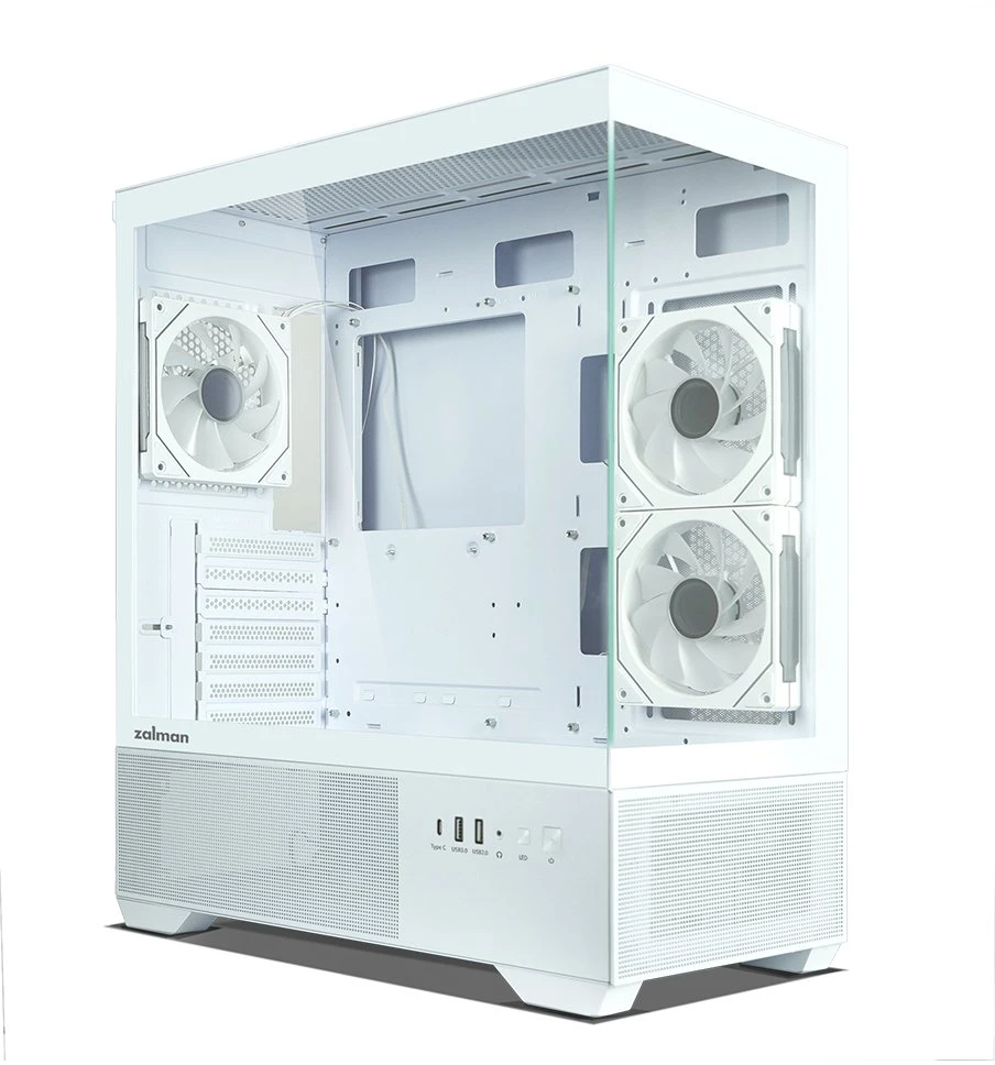 Zalman CHRONIX V2, ATX Mid Tower PC Case, 3 x 120mm ARGB Fans, Baltas