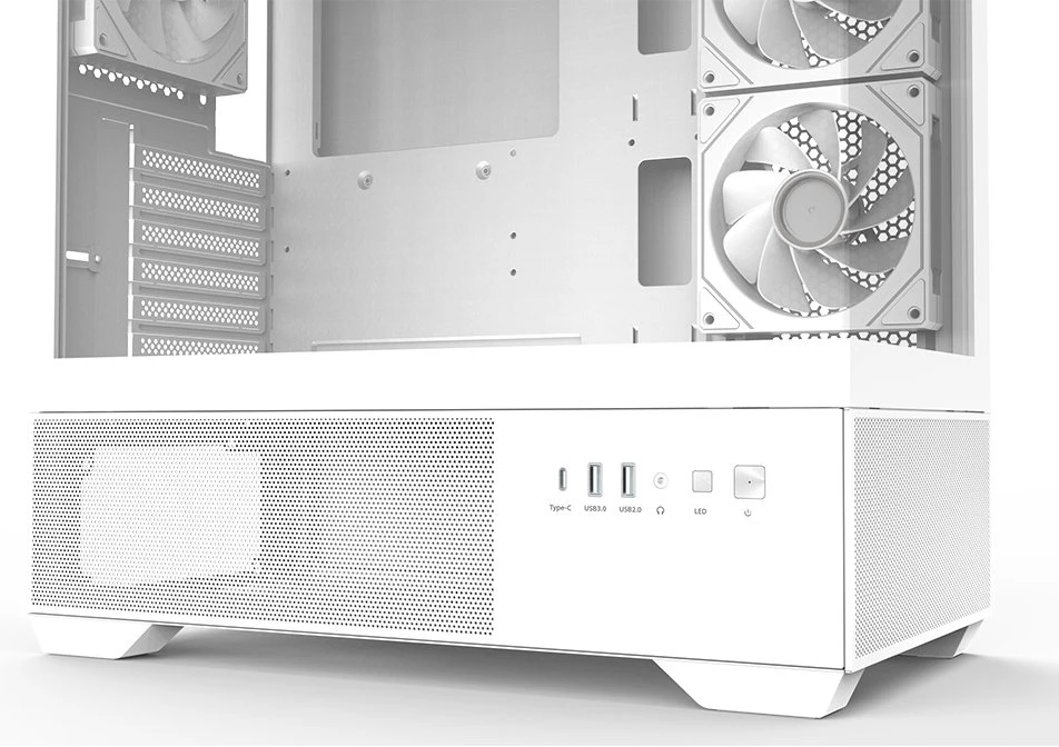 Zalman CHRONIX V2, ATX Mid Tower PC Case, 3 x 120mm ARGB Fans, Baltas