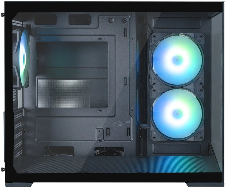 Zalman D30, mATX Mini Tower PC Case, 3 x 120mm ARGB Fans, Juodas