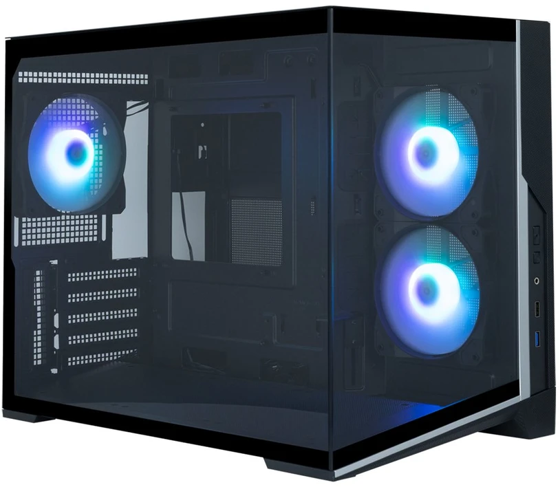 Zalman D30, mATX Mini Tower PC Case, 3 x 120mm ARGB Fans, Juodas