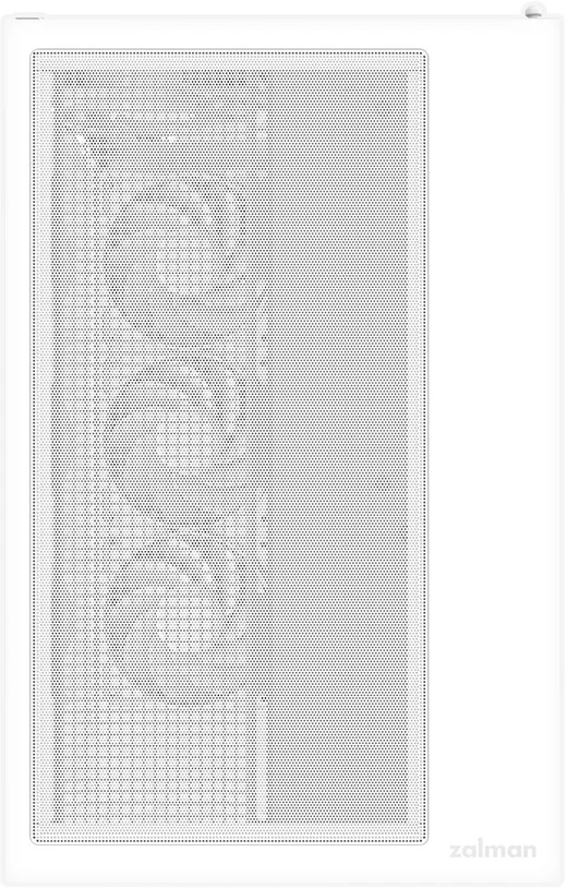 Zalman D40, ATX Mid Tower PC Case, 7 x 120mm ARGB Fans, Baltas