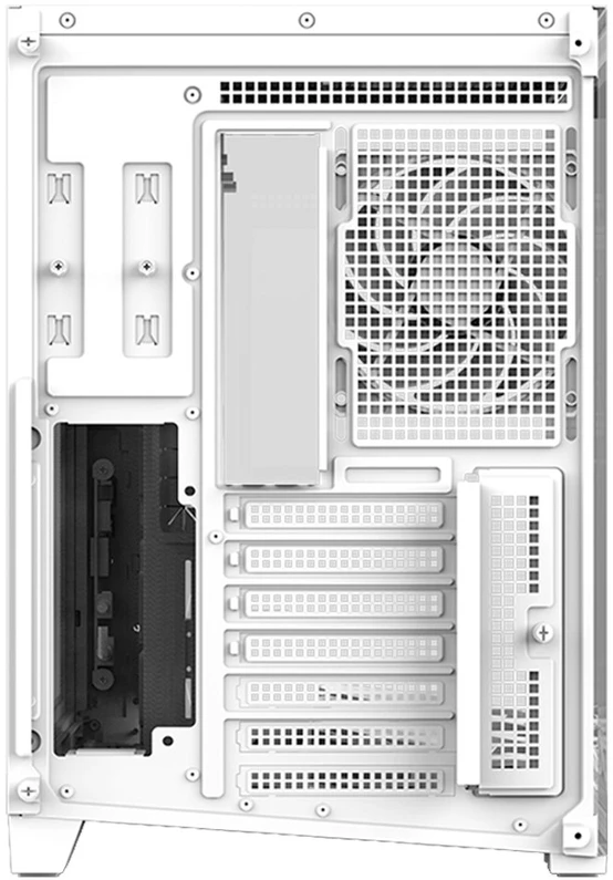 Zalman D40, ATX Mid Tower PC Case, 7 x 120mm ARGB Fans, Baltas