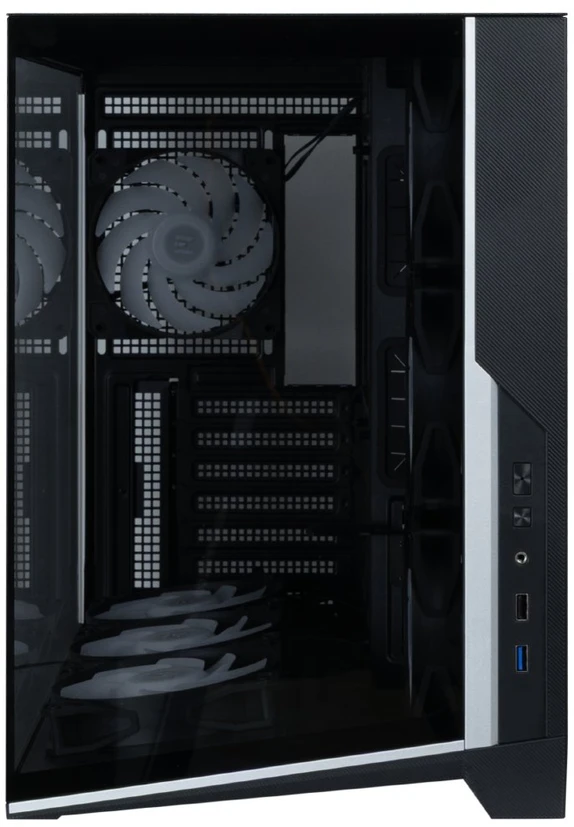 Zalman D40, ATX Mid Tower PC Case, 7 x 120mm ARGB Fans, Juodas