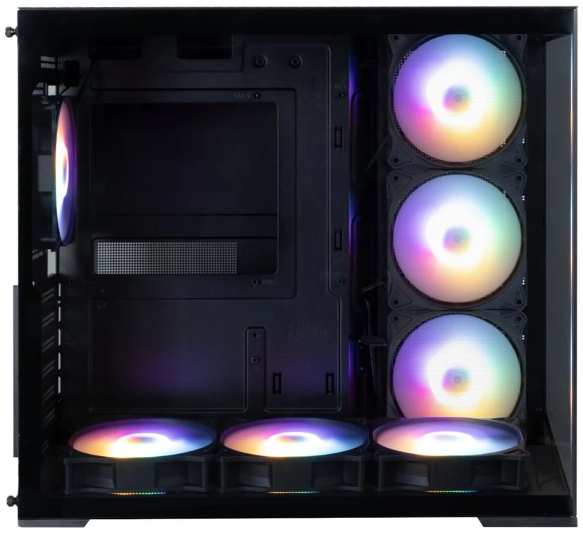 Zalman D40F, ATX Mid Tower PC Case, 7 x 120mm FRGB Fans, Juodas