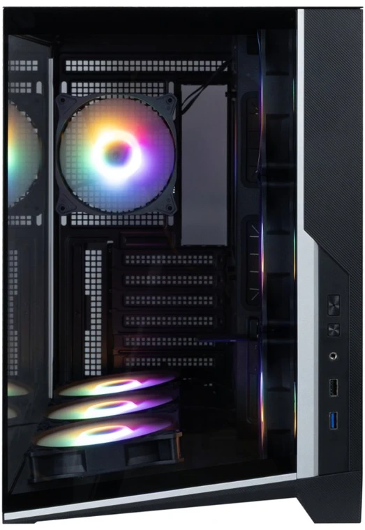 Zalman D40F, ATX Mid Tower PC Case, 7 x 120mm FRGB Fans, Juodas