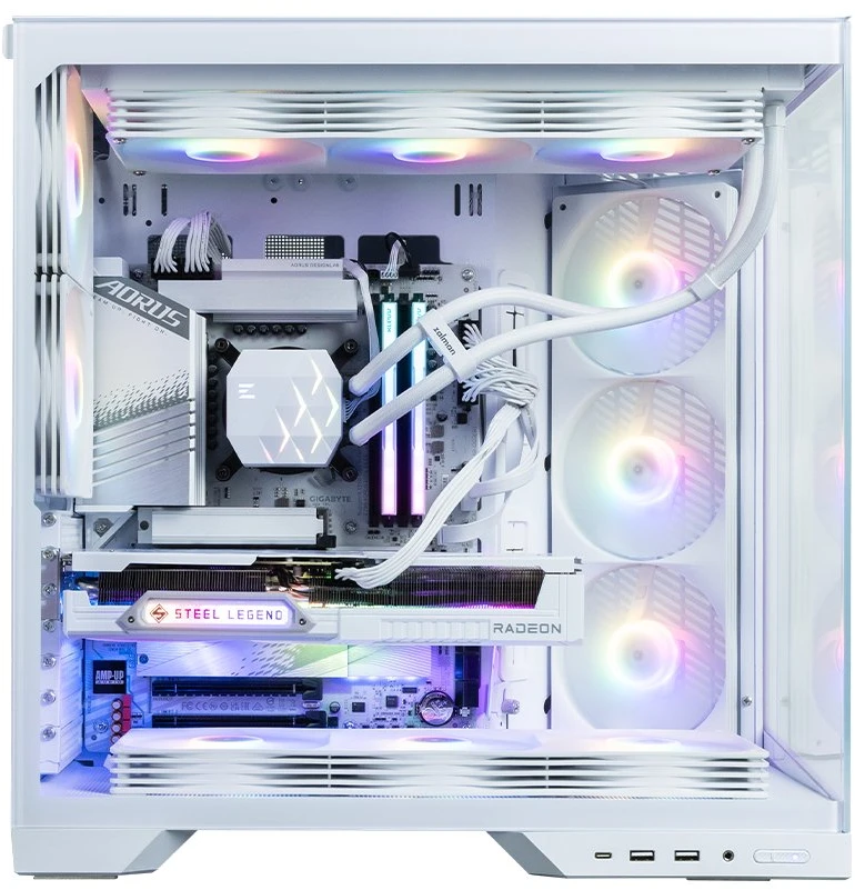 Zalman D50, ATX Mid Tower PC Case, 3 x 120mm Fans, Baltas