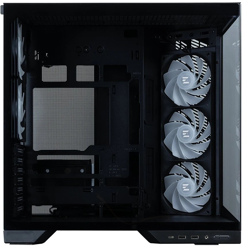 Zalman D50, ATX Mid Tower PC Case, 3 x 120mm Fans, Juodas