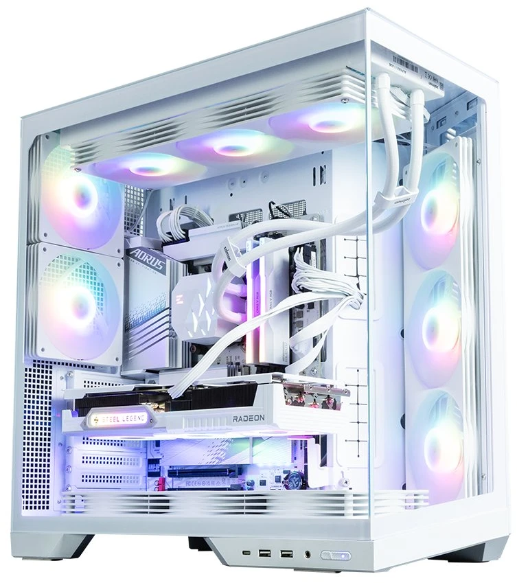 Zalman D50, ATX Mid Tower PC Case, 3 x 120mm Fans, Baltas