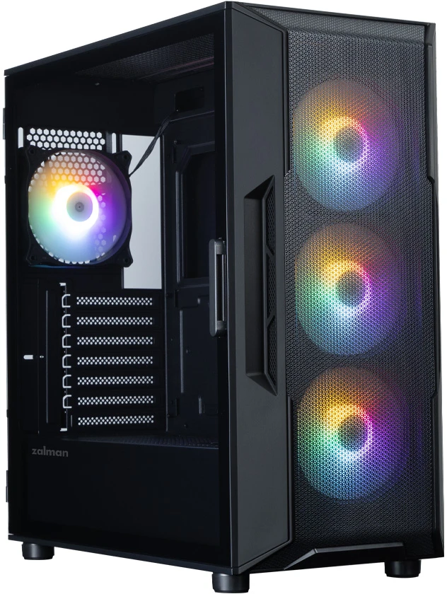 Zalman i3 NEO V2 Juodas kompiuterio korpusas Mid Tower juodos spalvos, Midi Tower, PC, juoda, ATX, Mini-ITX, micro ATX, plienas, grūdintas stiklas, akrilnitrilo butadieno stirenas (ABS), 16 cm
