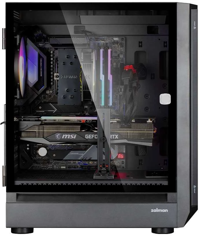 Zalman i6 juodas, RGB ventiliatorius x4 T/G