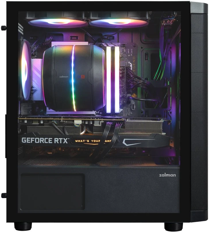 Zalman M4 SE, mATX Mini Tower PC Case, 6 x 120mm FRGB Fans, Juodas