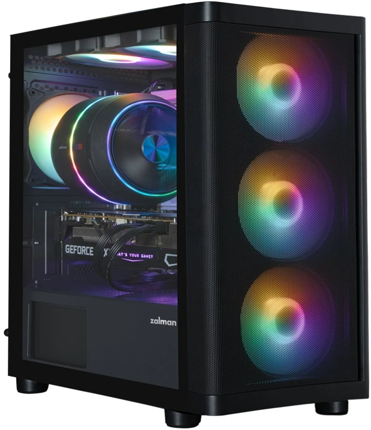Zalman M4 SE, mATX Mini Tower PC Case, 6 x 120mm FRGB Fans, Juodas