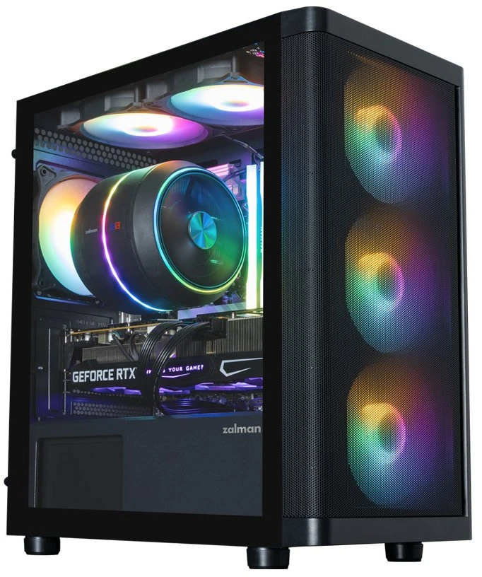 Zalman M4 SE, mATX Mini Tower PC Case, 6 x 120mm FRGB Fans, Juodas