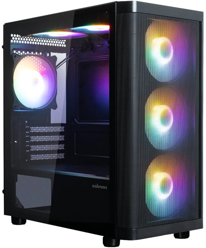 Zalman M4 SE, mATX Mini Tower PC Case, 6 x 120mm FRGB Fans, Juodas