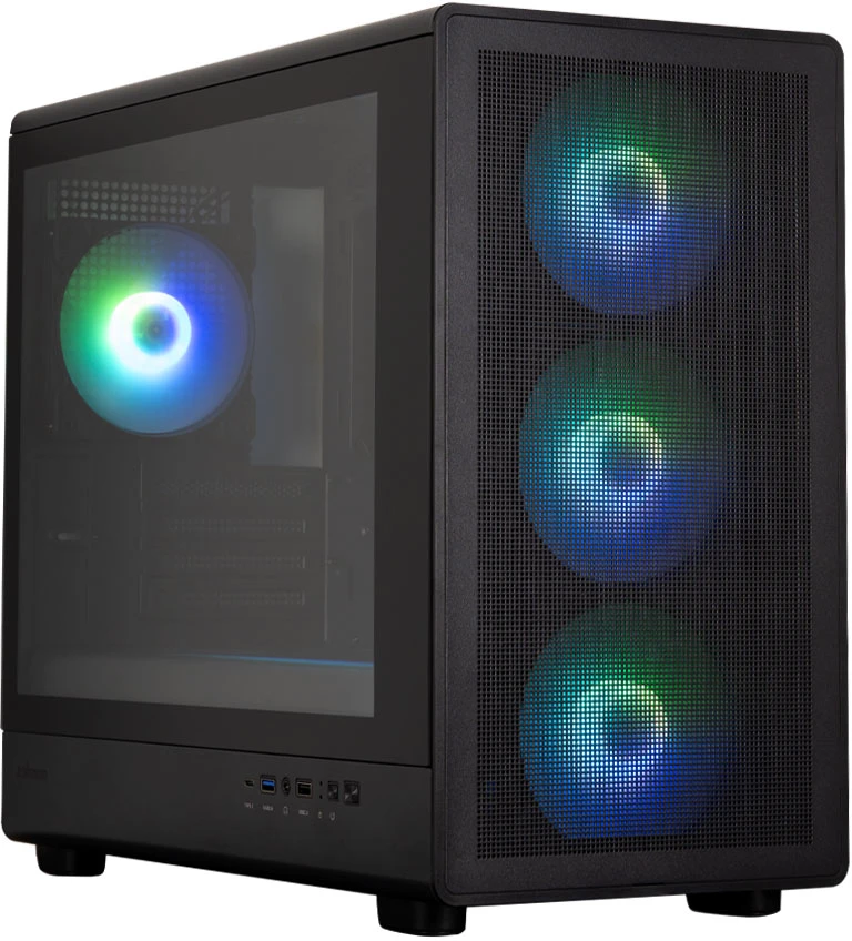 Zalman „Case M5 Juodas MatX Mini Tower“ kompiuterio korpusas, 4 ventiliatoriai, ARGB