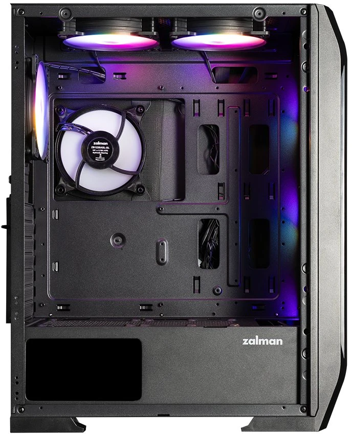 Zalman N7 PLUS V2, ATX Mid Tower PC Case, 6 x 120mm RGB Fans, 1 x 120mm Fan, Juodas