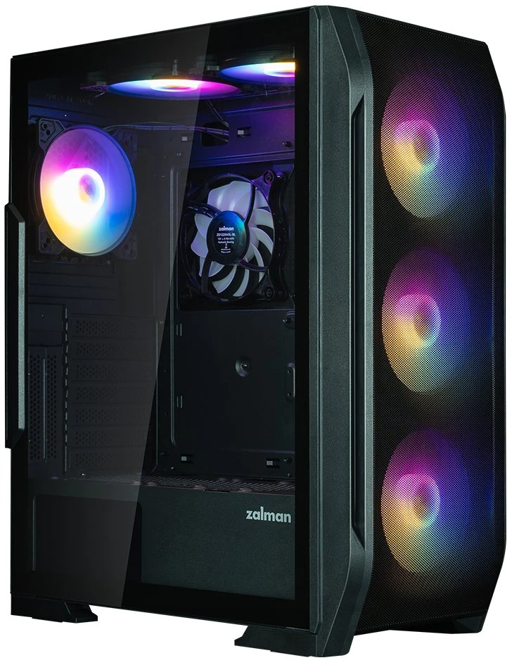 Zalman N7 PLUS V2, ATX Mid Tower PC Case, 6 x 120mm RGB Fans, 1 x 120mm Fan, Juodas
