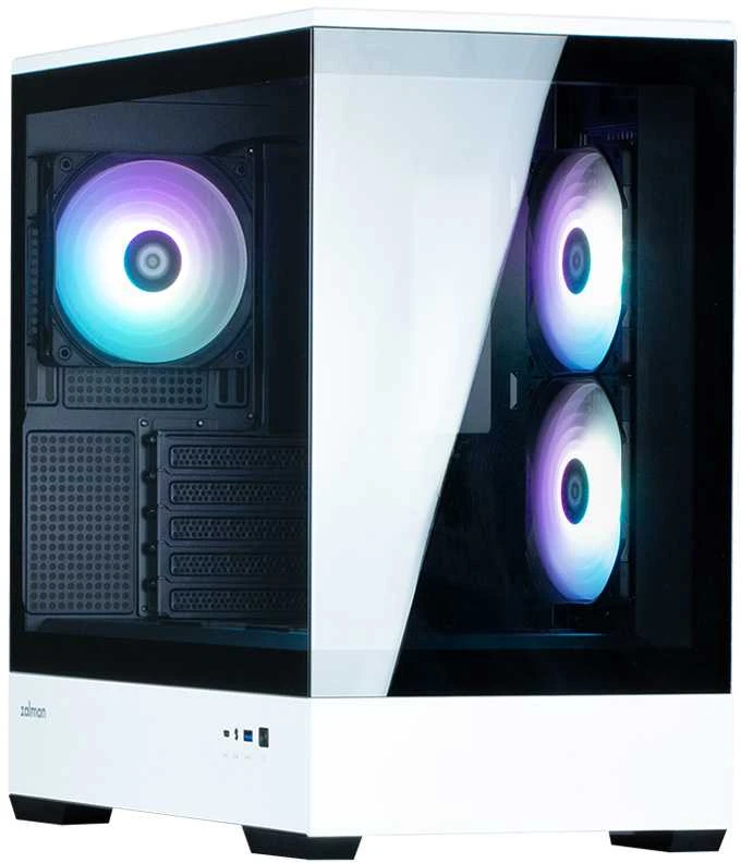 Zalman P30 PC-case, Mini-Tower, mATX, Tempered Glass - juodas baltas
