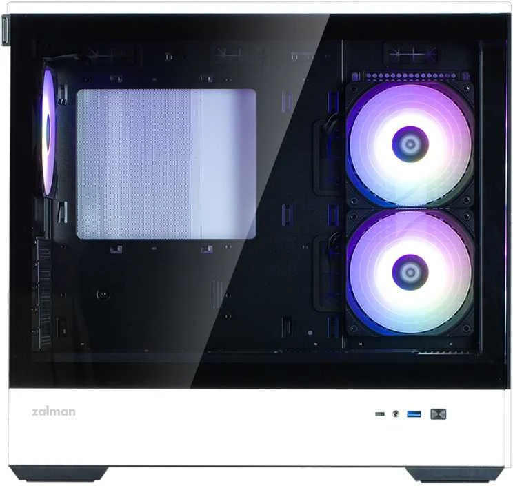 Zalman P30 PC-case, Mini-Tower, mATX, Tempered Glass - juodas baltas