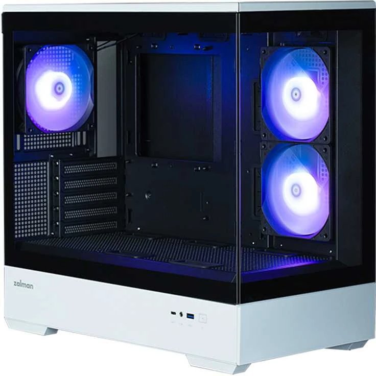Zalman P30 PC-case, Mini-Tower, mATX, Tempered Glass - juodas baltas