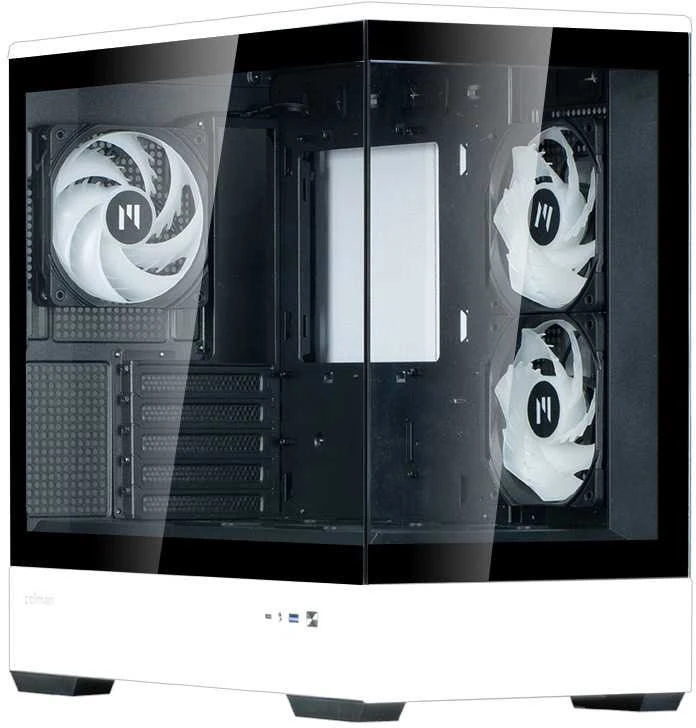 Zalman P30 PC-case, Mini-Tower, mATX, Tempered Glass - juodas baltas