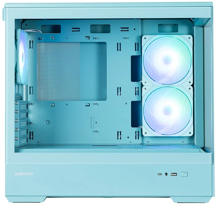 Zalman P30 V2, mATX Mini Tower PC Case, 3 x 120mm ARGB Fans, Mint