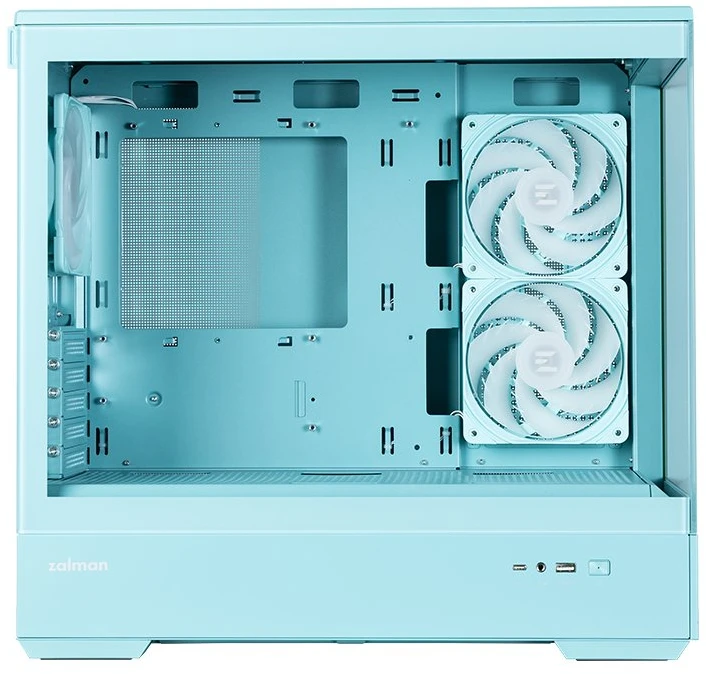 Zalman P30 V2, mATX Mini Tower PC Case, 3 x 120mm ARGB Fans, Mint