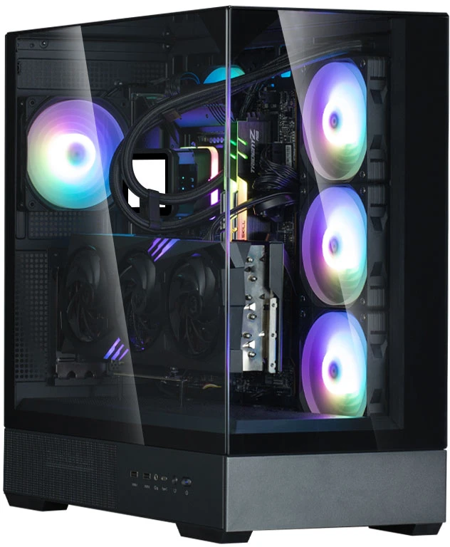 Zalman „Obudowa p40 prism plus“ vidutinio dydžio bokšto tipo kompiuteris, juodas