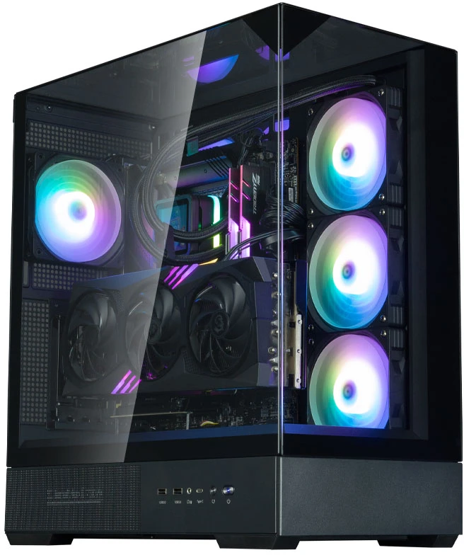 Zalman „Obudowa p40 prism plus“ vidutinio dydžio bokšto tipo kompiuteris, juodas
