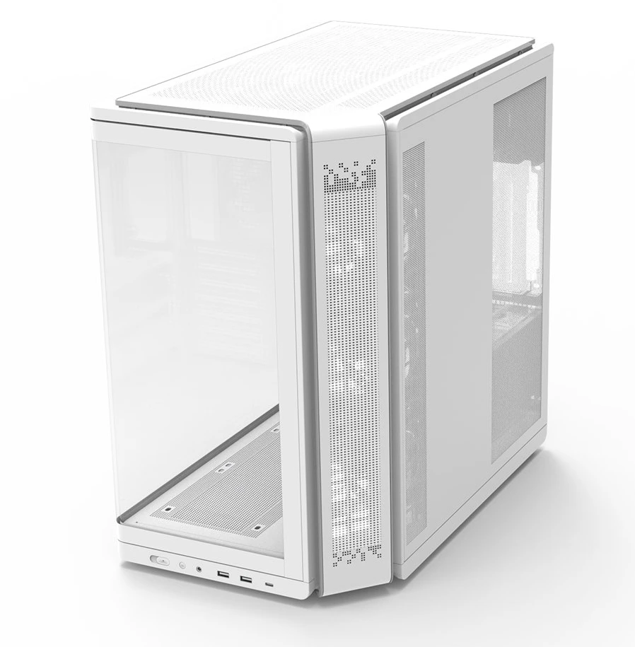 Zalman P60 vidutinio dydžio bokšto korpusas su 5 ARGB ventiliatoriais, baltas