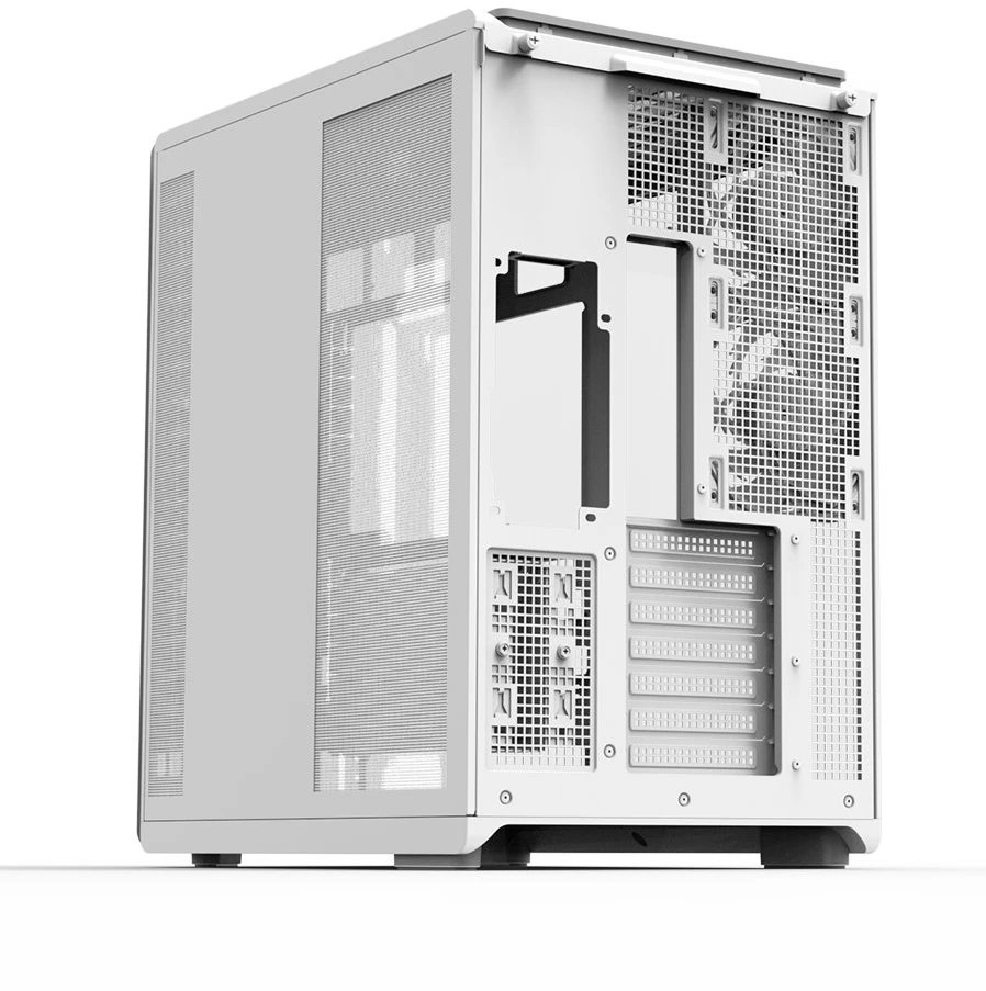 Zalman P60 vidutinio dydžio bokšto korpusas su 5 ARGB ventiliatoriais, baltas