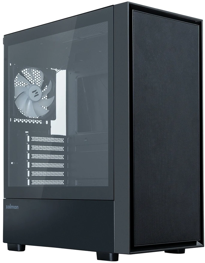 Zalman S6, ATX Mid Tower PC Case, 3 x 140mm FRGB Fans, 1 x 120mm FRGB Fans, Juodas
