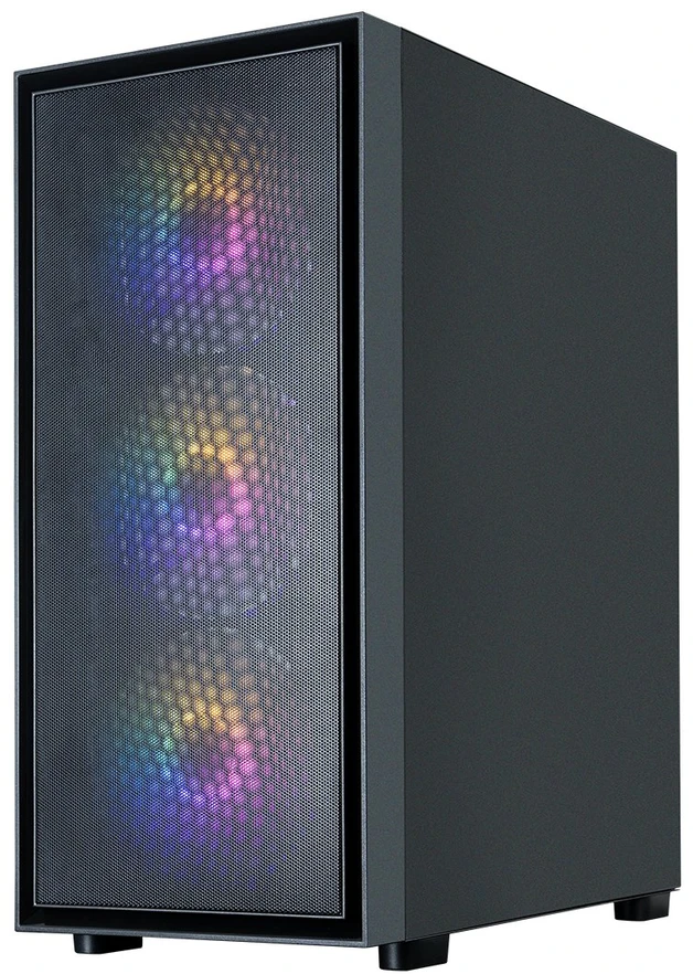 Zalman S6, ATX Mid Tower PC Case, 3 x 140mm FRGB Fans, 1 x 120mm FRGB Fans, Juodas