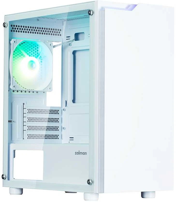 „Zalman T4 Plus Baltas Mini Tower“ korpusas, 120 mm ARGB ventiliatorius x1
