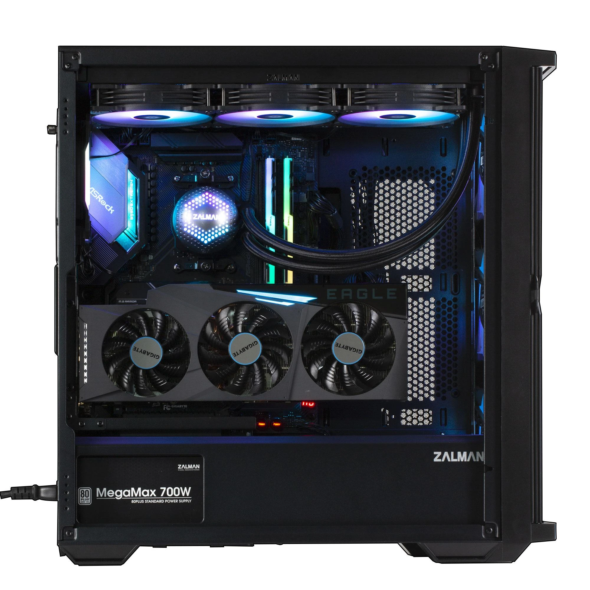 Zalman Z10 plus atx mid tower korpusas 140mm argb x4 ventiliatorius